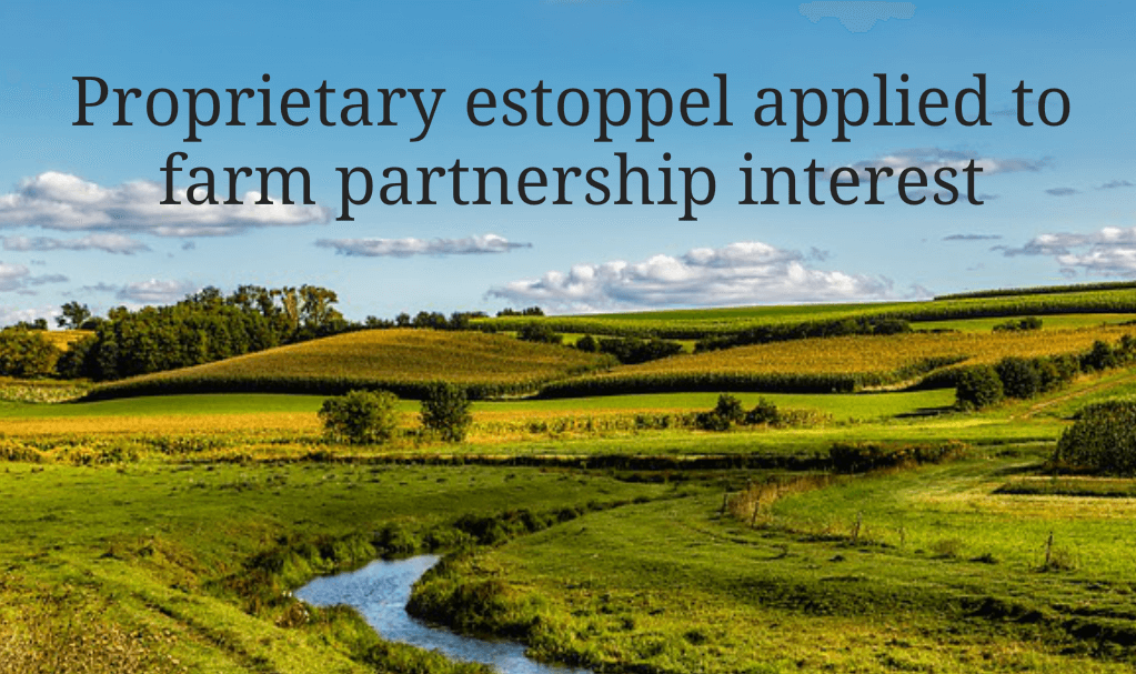 Court-ordered transfer of farm partnership interest following repeated promises